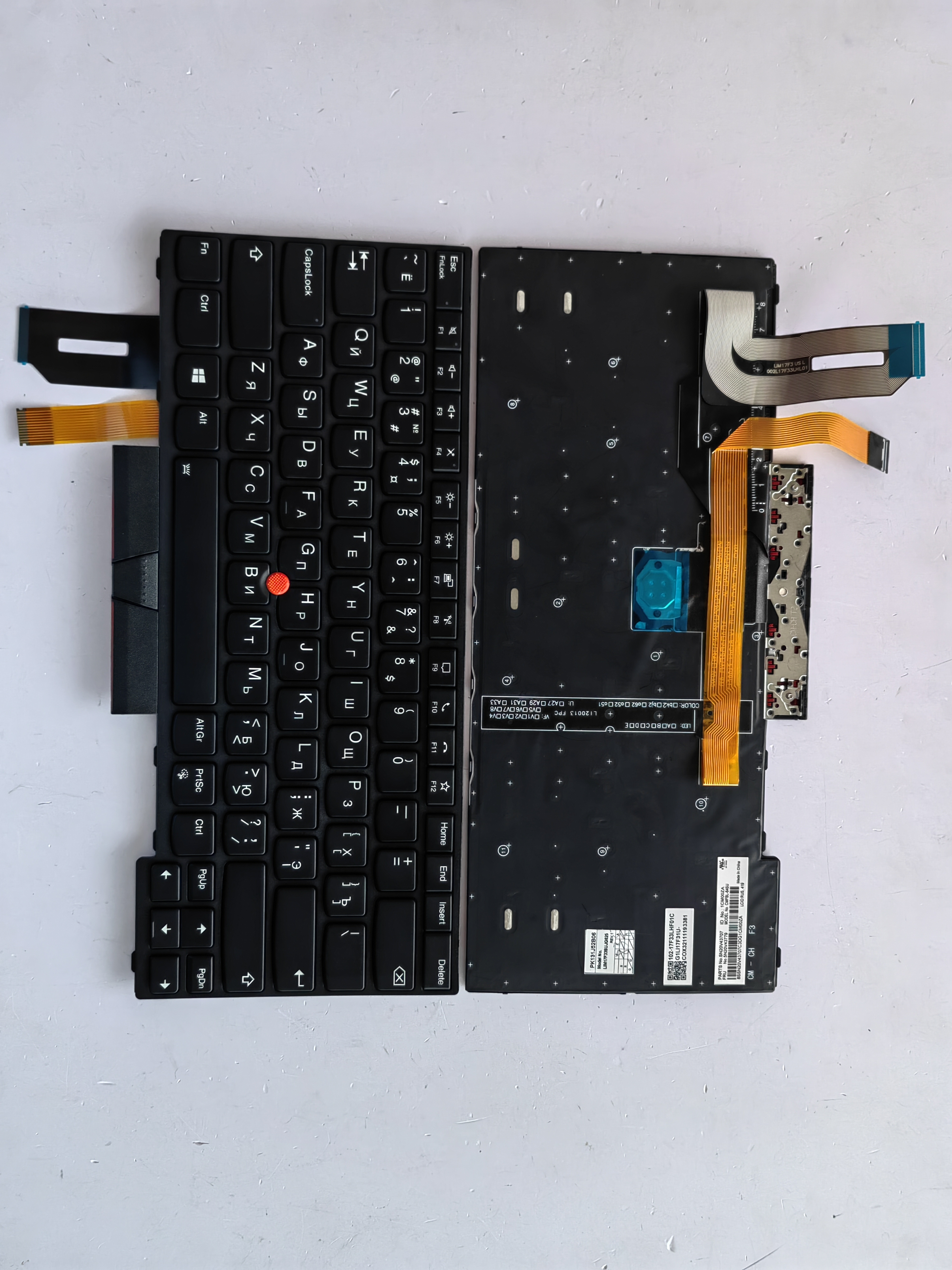 Picture of New Replacement Laptop Keyboard For IBM T14/P14S GEN1/T14 GEN1/T14 GEN2 BLACK FRAME BLACK With Point Backlit (OEM) RU Layout